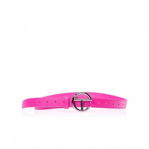 Telfar Belts Logo M Gürtel Silber Rosa | CHWY3063