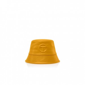 Telfar Bucket Hats Logo B Eimer Hüte Senfgelb | CHDN3096