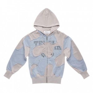 Telfar Camo Hoodie Blau Beige | CHOR3216