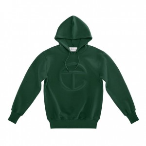 Telfar Embossed Hoodie Dunkelolivgrün | CHRW3203