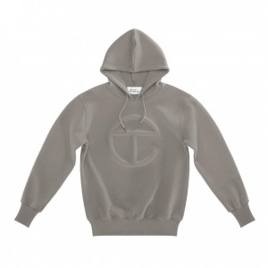 Telfar Embossed Hoodie Grau | CHSO3195