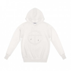 Telfar Embossed Hoodie Weiß | CHFM3193