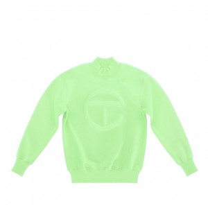 Telfar Embossed Mockneck Hoodie Mintfarben | CHQZ3206