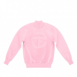 Telfar Embossed Mockneck Hoodie Rosa | CHTV3202