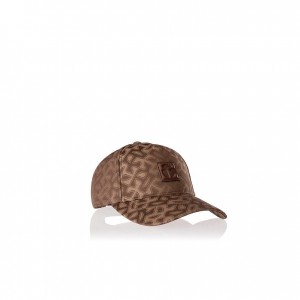 Telfar Hats Jacquard Logo Hüte Braun | CHPQ3099