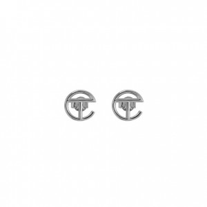 Telfar Jewelry Logo Stud Ohrringe Silber | CHFM3140