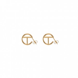 Telfar Jewelry Small Logo Hoop Ohrringe Gold | CHAP3143