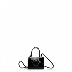 Telfar Lack Small Taschen Schwarz | CHXF3554