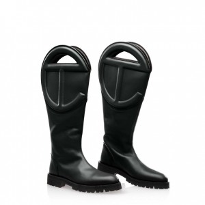 Telfar Logo Stiefel Schwarz | CHHK3508