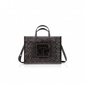 Telfar Monogram Medium Jacquard Taschen Schwarz | CHMA3549