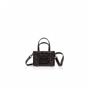 Telfar Monogram Small Jacquard Taschen Schwarz | CHQZ3548