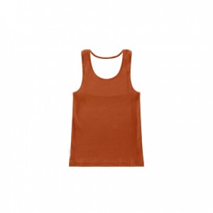 Telfar Rib Knits Halter Muskelshirt Braun | CHKI3453