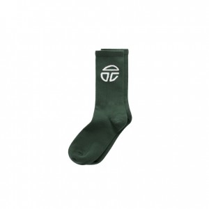 Telfar Socks Turn Logo L Socken Dunkelolivgrün | CHLH3161