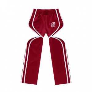 Telfar Thigh Hole Track Hose Bordeaux | CHBC3298