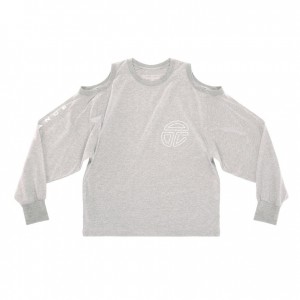 Telfar Triple Long Sleeve T-shirts Grau | CHRW3416