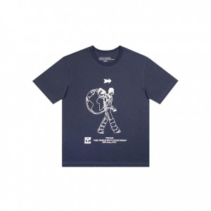 Telfar Worldour T-shirts Navy | CHLH3400