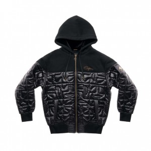 Telfar x Moose Knuckles Gesteppt Hoodie Schwarz | CHFM3237