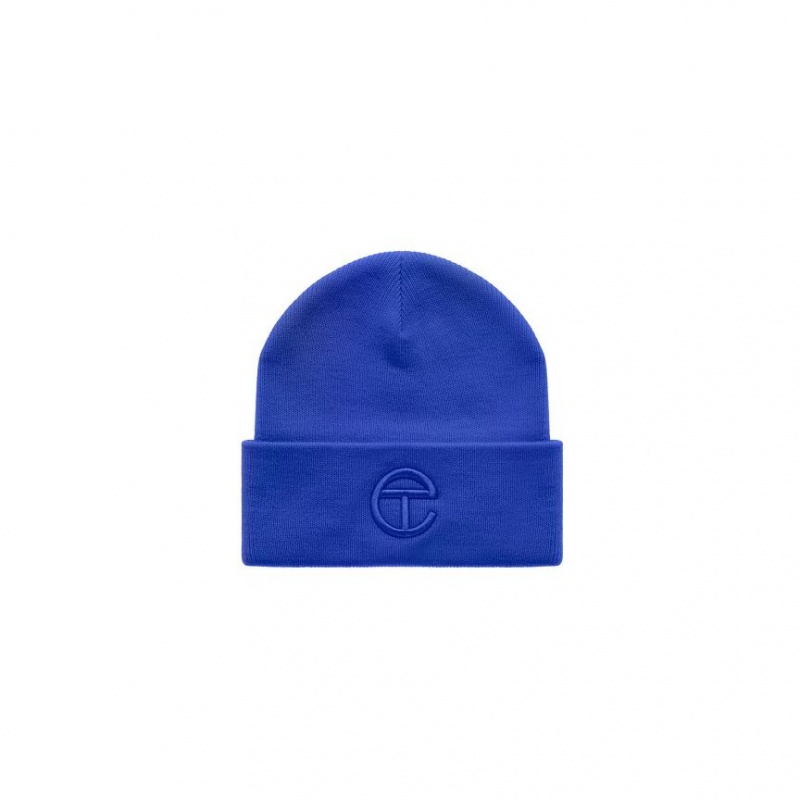 Telfar Beanie Embroidered G Mütze Blau | CHUT3031