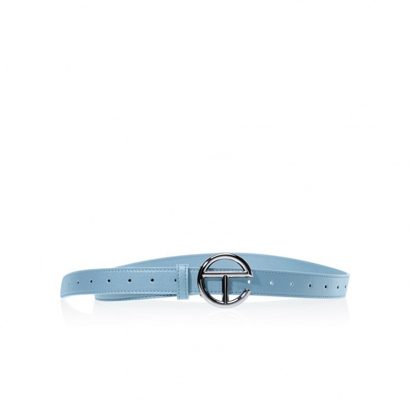 Telfar Belts Logo G Gürtel Silber Blau | CHFM3069