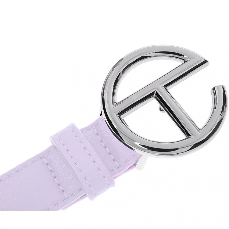 Telfar Belts Logo K Gürtel Silber Lavendel | CHMA3065