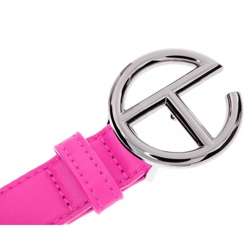 Telfar Belts Logo M Gürtel Silber Rosa | CHWY3063