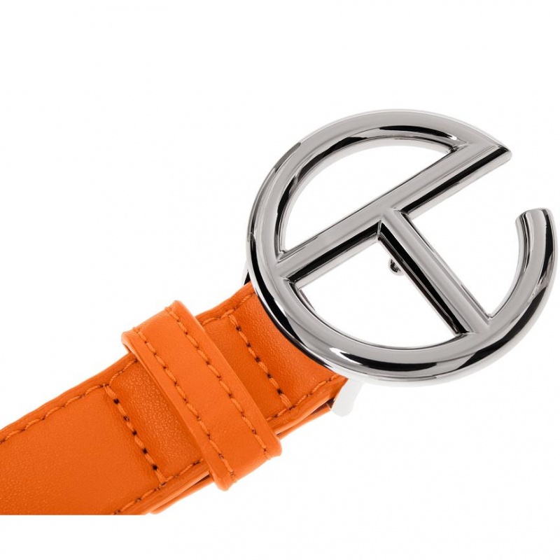 Telfar Belts Logo R Gürtel Silber Orange | CHUT3058