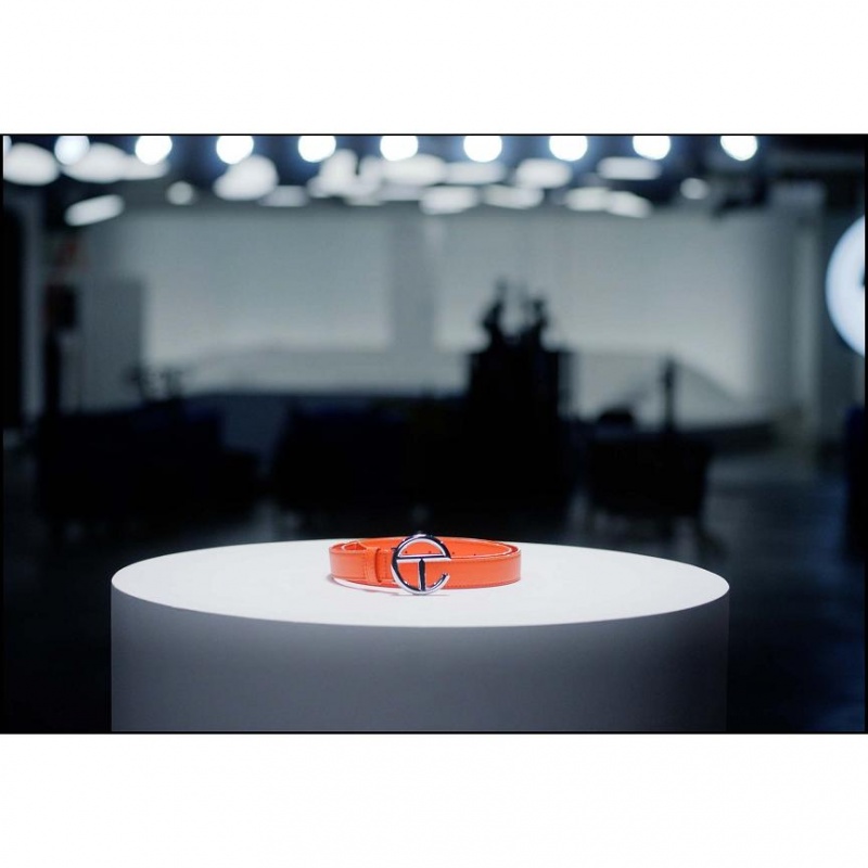 Telfar Belts Logo R Gürtel Silber Orange | CHUT3058