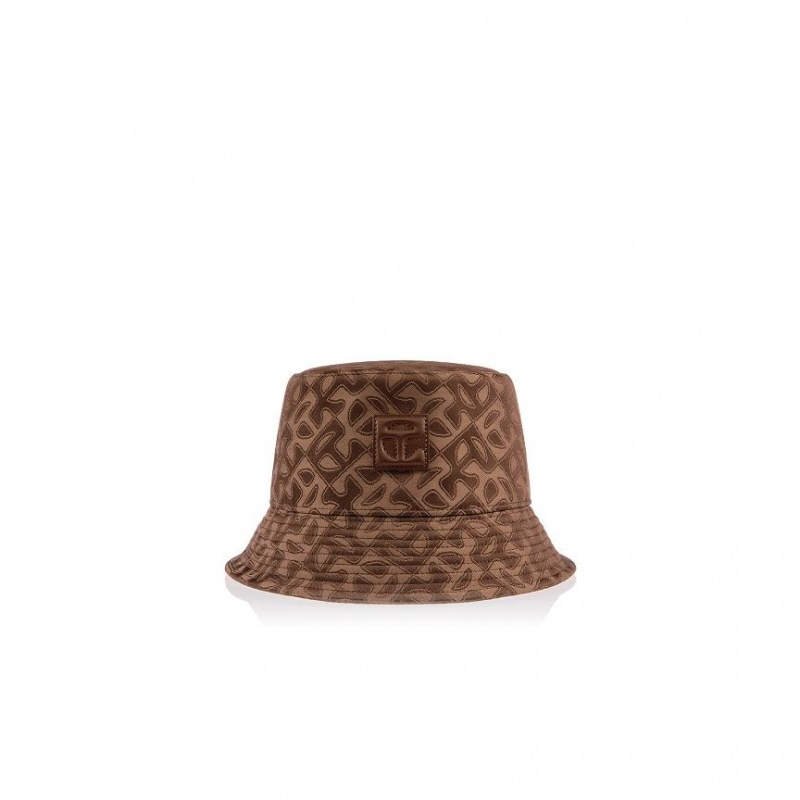 Telfar Bucket Hats Jacquard Eimer Hüte Braun | CHUT3076