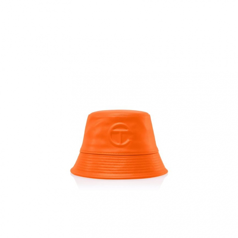 Telfar Bucket Hats Logo C Eimer Hüte Orange | CHFM3095