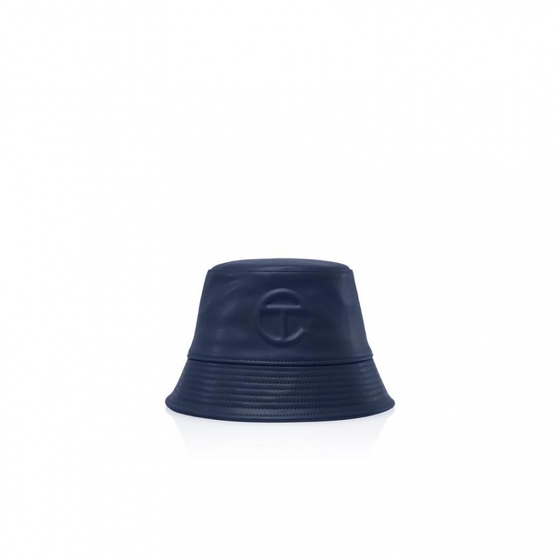 Telfar Bucket Hats Logo J Eimer Hüte Navy | CHXF3088