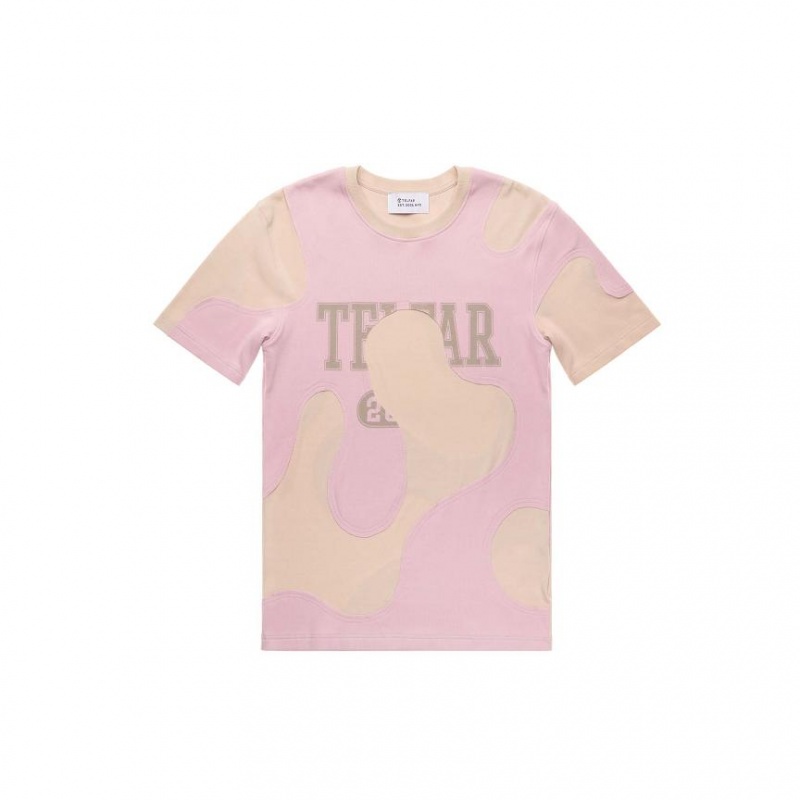 Telfar Camo T-shirts Rosa Braun | CHUT3413