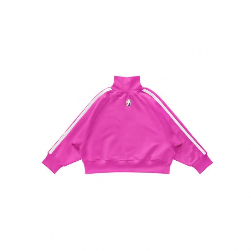 Telfar Cropped Track Jacken Rosa | CHMA3251