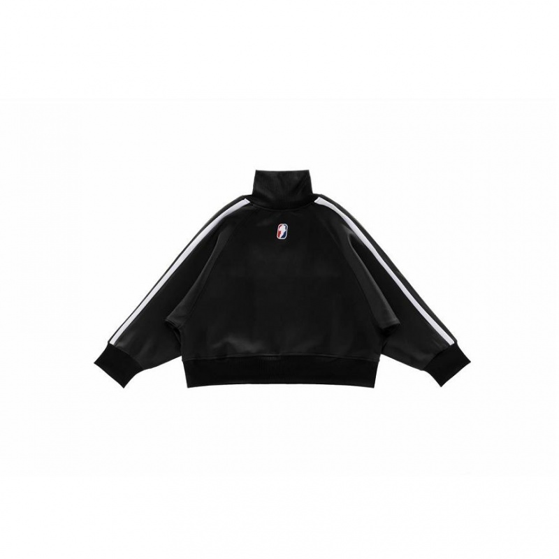 Telfar Cropped Track Jacken Schwarz | CHEX3248