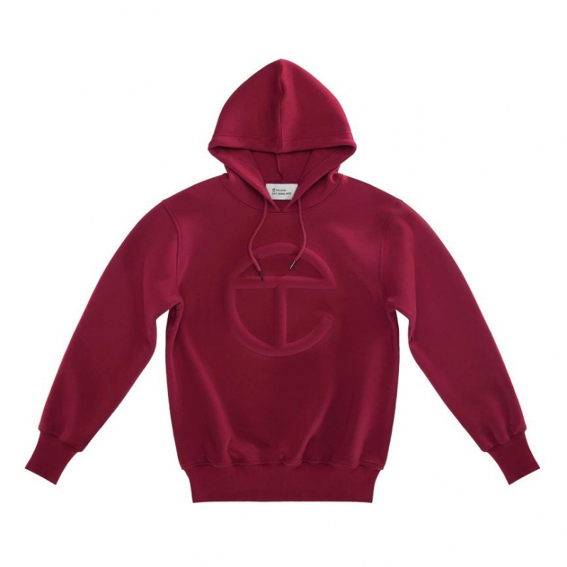 Telfar Embossed Hoodie Bordeaux | CHIS3199