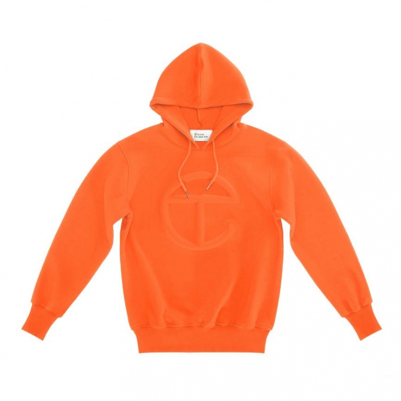 Telfar Embossed Hoodie Orange | CHMA3207