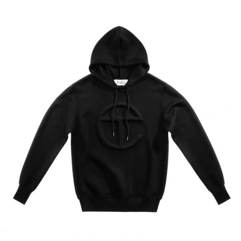 Telfar Embossed Hoodie Schwarz | CHLH3019