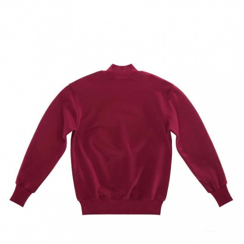 Telfar Embossed Mockneck Hoodie Bordeaux | CHUT3200