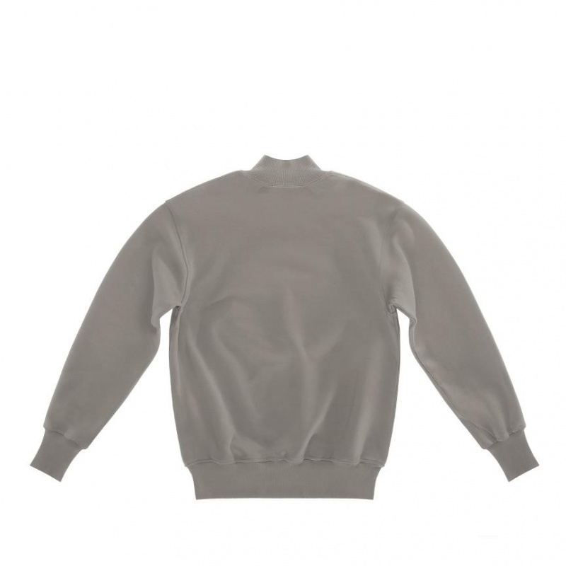 Telfar Embossed Mockneck Hoodie Grau | CHAP3196