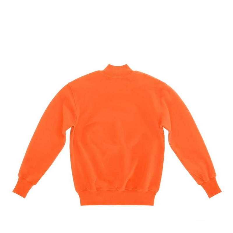 Telfar Embossed Mockneck Hoodie Orange | CHNB3208