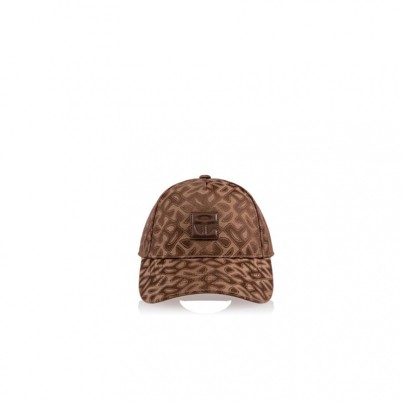 Telfar Hats Jacquard Logo Hüte Braun | CHPQ3099