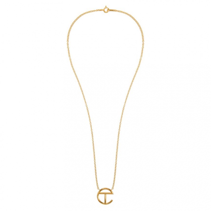 Telfar Jewelry Logo Pendant Ohrringe Gold | CHSO3142