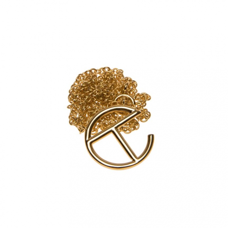 Telfar Jewelry Logo Pendant Ohrringe Gold | CHSO3142