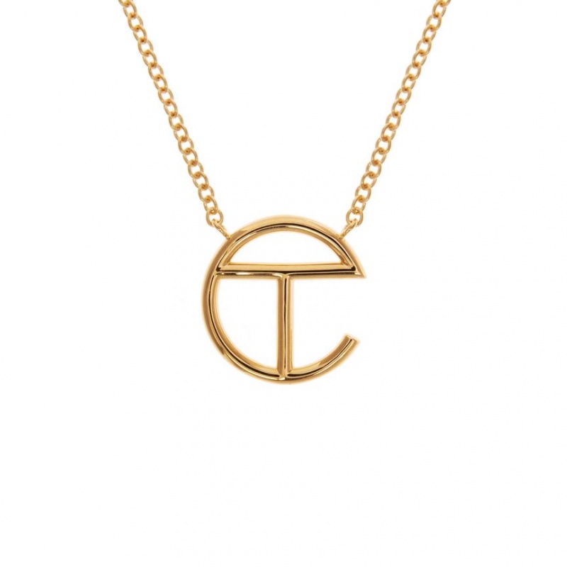 Telfar Jewelry Logo Pendant Ohrringe Gold | CHSO3142