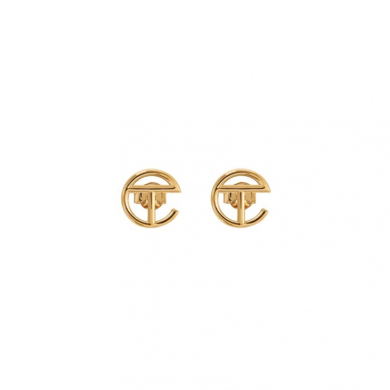 Telfar Jewelry Logo Stud Ohrringe Gold | CHIS3146