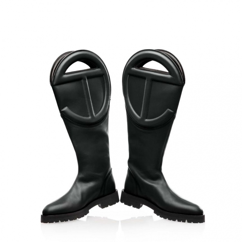 Telfar Logo Stiefel Schwarz | CHHK3508