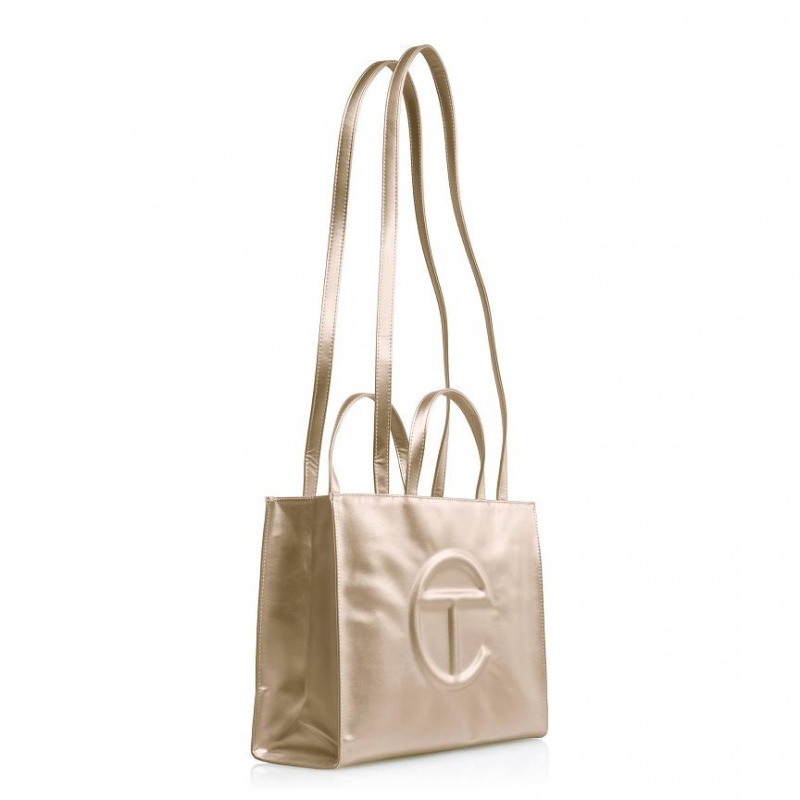 Telfar Medium Shopper Gold | CHNB3681