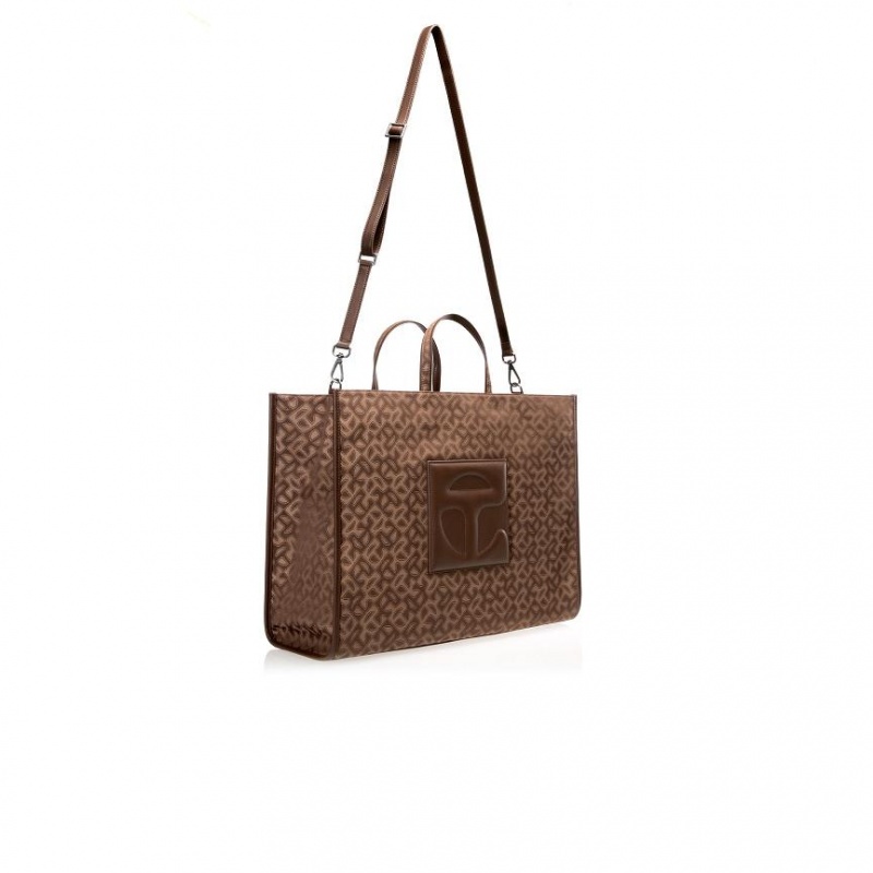 Telfar Monogram Large Jacquard Taschen Braun | CHWY3547