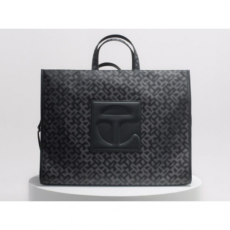 Telfar Monogram Large Jacquard Taschen Schwarz | CHNB3550