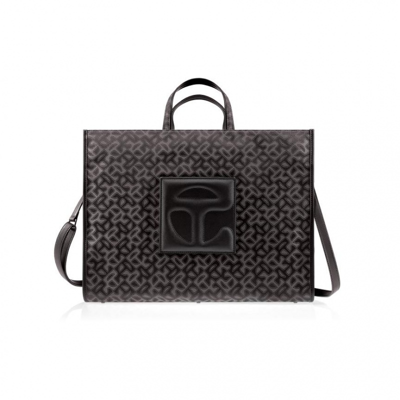 Telfar Monogram Large Jacquard Taschen Schwarz | CHNB3550