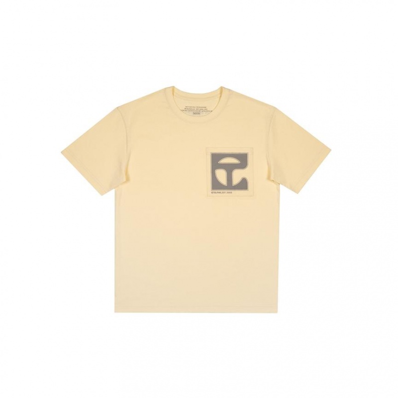 Telfar Monogram Pocket T-shirts Weiß | CHKI3401